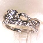 14k white gold diamond ring.