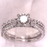 14k white gold diamond engagement ring